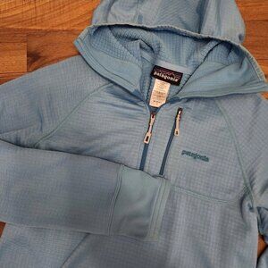 Patagonia Womens Polartec Regulator R1 Hoody Jacket Size Small Light Blue